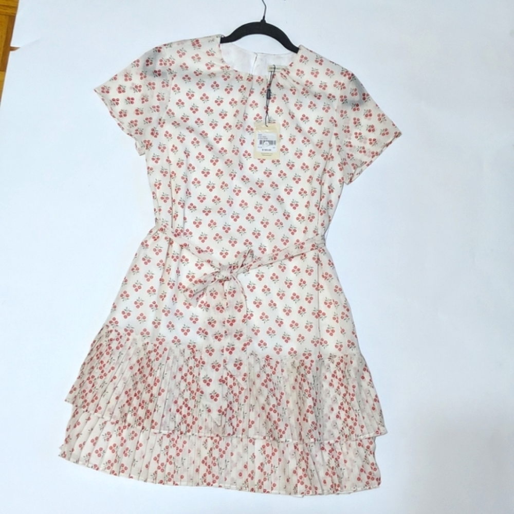 The East order cherries pleated dress